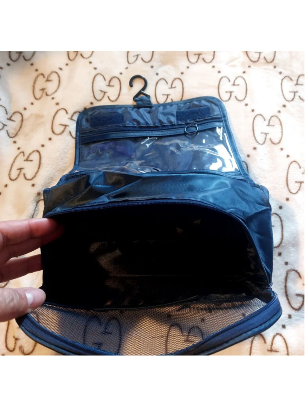 💙🧳 Navy Blue Folding Travel Cosmetic Bag 💄